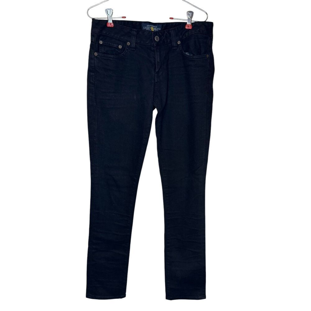 Lucky Brand Women's Jeans Lola Skinny Fit Mid-Rise Stretch Denim Black‎ Sz. 6/28